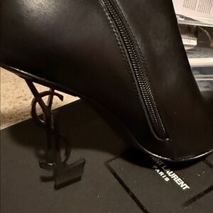 Saint Laurent Sleek Black Heeled Boots